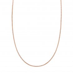 Rose Gold Hollow Snake Chain Necklace | 1.4mm