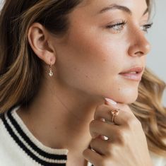 Rose Gold Morganite and Diamond Earrings