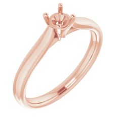 image of Rose Gold Solitaire Engagement Ring Setting with sku:122089RG