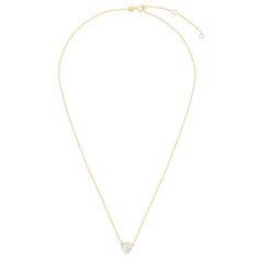 Round White Topaz and Yellow Gold Necklace