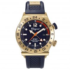 Ferragamo 1927 Blue Silicone Strap Watch | 44mm | SFMZ00222
