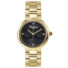 Ferragamo Chic Ion-Plated Yellow Gold Bracelet Watch | 32mm | SFMF00521