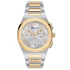 Ferragamo Elliptical Chronograph Two-Tone Bracelet Watch | 38mm | SFKR00223