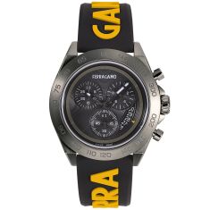 Ferragamo Urban Chrono Black Dial and Black Silicone Strap Watch | 43mm | SFKF00523