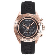 Ferragamo Urban Chrono Black Silicone Strap Watch | 43mm | SFKF00423