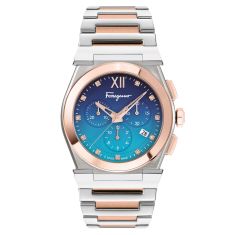 Ferragamo Vega Chrono Diamond Dial and Two-Tone Bracelet Watch | 40mm | SFKL00723