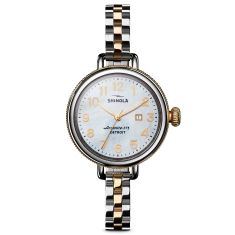 Shinola Birdy Mother of Pearl Dial Two-Tone Stainless Steel Watch | 34mm | S0120077932