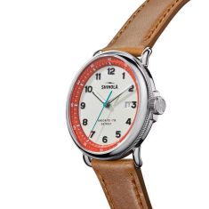 Shinola The Canfield Model C56 Grey Dial Bourbon Leather Strap Watch 43mm - S0120266181