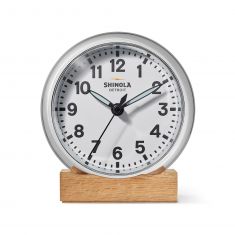 Shinola The Runwell Desk Clock in White | S2620126128