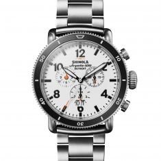 Shinola The Runwell White Hurricane Titanium Watch S0120224028