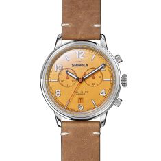 Shinola The Traveler Chronograph Brown Leather Strap Watch | 42mm | S0120245783