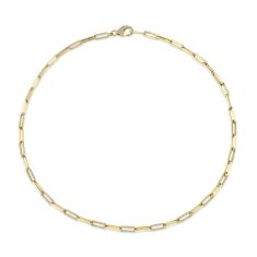 Shy Creation 1 1/3ctw Diamond Yellow Gold Paperclip Link Necklace