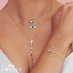 Shy Creation 1/8ctw Round Diamonds by the Yard White Gold Bracelet