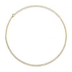 TOUS Calin Yellow Gold-Plated Round Rings Choker Necklace | REEDS Jewelers