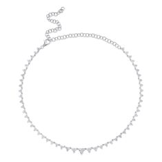 image of Shy Creation 4ctw Diamond White Gold Necklace with sku:SC55023099