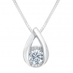 Sirena Diamond Solitaire Pendant 1/8ct