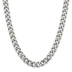 Stainless Steel Curb Chain Necklace 11.5mm - 22 Inches