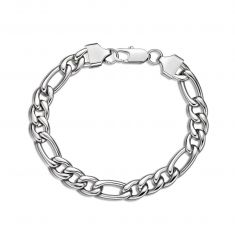 image of Stainless Steel Figaro Chain Bracelet | 9mm | 9 Inches with sku:BS5701SS9
