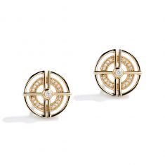 Star Wars Fine Jewelry C-3PO 1/10ctw Diamond Yellow Gold Stud Earrings | Friendship