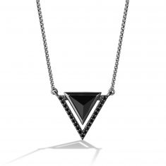 Star Wars™ Fine Jewelry Darth Vader Dark Armor Black Onyx and 1/6ctw Treated Black Diamond Necklace| Balance of the Force
