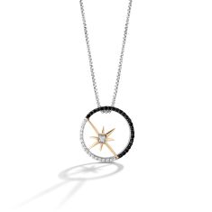 Star Wars Fine Jewelry Guardians of Light 1/4ctw Treated Black Diamond and Diamond Sterling Silver and Yellow Gold Necklace | Into The Galaxy