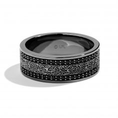 Star Wars™ Fine Jewelry 1/3ctw Black Diamond Han Solo In Carbonite 7.5mm Ring | Celestial Love