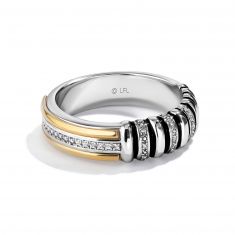 Star Wars™ Fine Jewelry Luke Skywalker A Jedi's Mark 1/20ctw Diamond Two-Tone Band | Balance of Nature | Men's