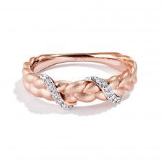 Star Wars™ Fine Jewelry Princess Leia Galactic Royalty 1/20ctw Diamond Rose Gold Ring | Celestial Love