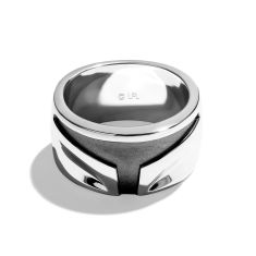 Star Wars Fine Jewelry The Mandalorian Sterling Silver and Black Rhodium-Plated Ring | Men's