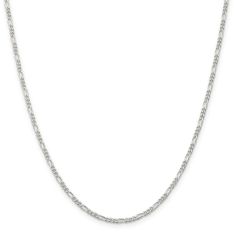 Sterling Silver 2.25mm Figaro Chain Necklace