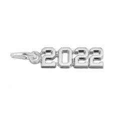 Sterling Silver '2022' Flat Charm