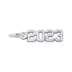 Sterling Silver 2023 Flat Charm