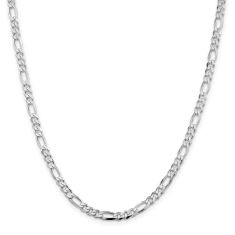 Sterling Silver 4.5mm Figaro Chain Necklace