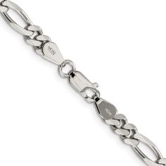 Sterling Silver 5.25mm Figaro Chain Necklace