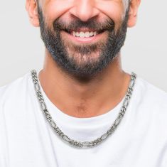 Sterling Silver 5.25mm Figaro Chain Necklace