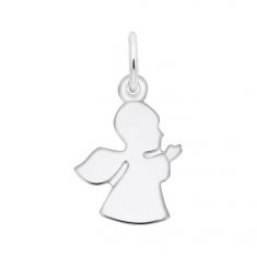 Sterling Silver Small Guardian Angel Flat Charm