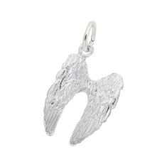 Sterling Silver Angel Wings 3D Charm