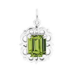 Sterling Silver August Birthstone 3D Charm