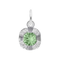 Sterling Silver August Petite Birthstone 2D Charm