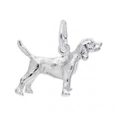 image of Sterling Silver Beagle Dog 3D Charm with sku:10014901000