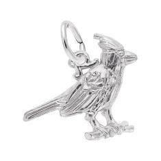Sterling Silver Cardinal Bird 3D Charm