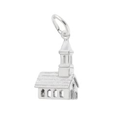Sterling Silver Church 3D Charm