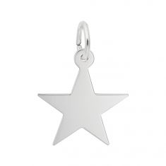 Sterling Silver Classic Star Flat Charm