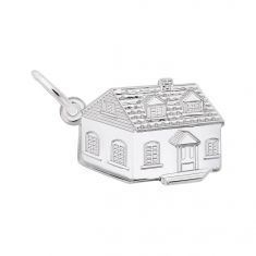 Sterling Silver Colonial House Flat Charm