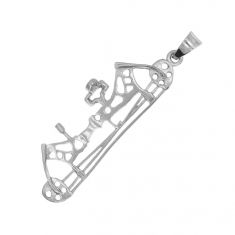 Sterling Silver Compound Bow 3D Charm