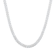 Sterling Silver Curb Link Chain Necklace | 7mm | 22 Inches