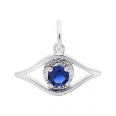 image of Sterling Silver Evil Eye 3D Charm with sku:10159301000