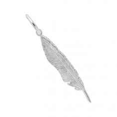 image of Sterling Silver Feather 2D Charm with sku:10658901000
