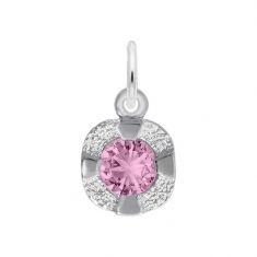 Sterling Silver February Petite Birthstone 2D Charm