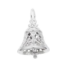 Sterling Silver Filigree Bell 3D Charm
